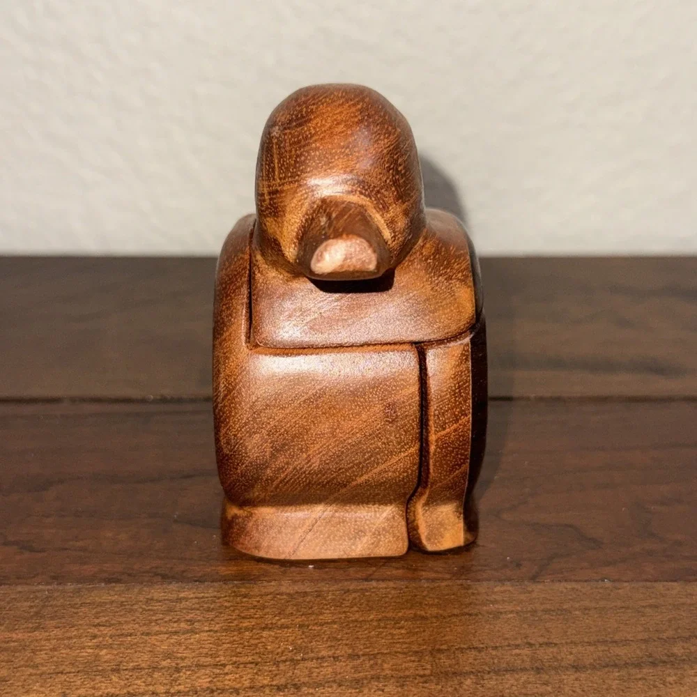 Wooden Duck Hidden Box, Decor, Jewelry Or Coin/Cash Box, Natural Wood